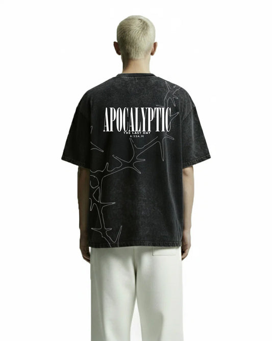 Drip Desi's Apocalyptic Washed Black Oversized T-Shirt