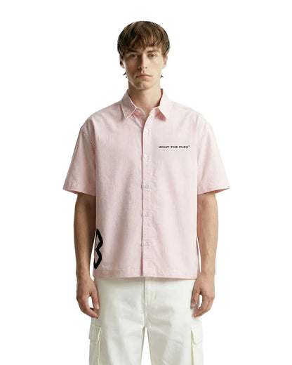 Drip Desi's Pink Striped Oversized Shirt with Broken Dreams Back Print – Streetwear Statement Shirt