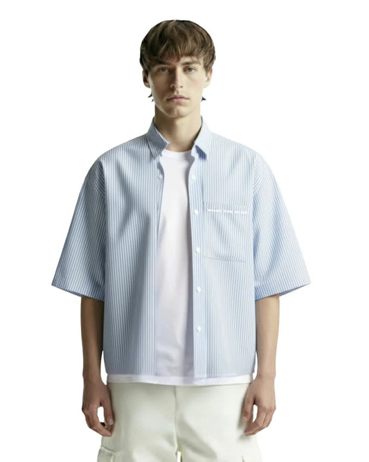 Drip Desi's Striped Oversized Shirt with Statement Back Print – Big Plans Streetwear Shirt