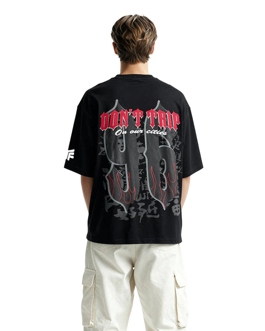 Drip Desi's Don't Trip 96 Black Oversized T-Shirt