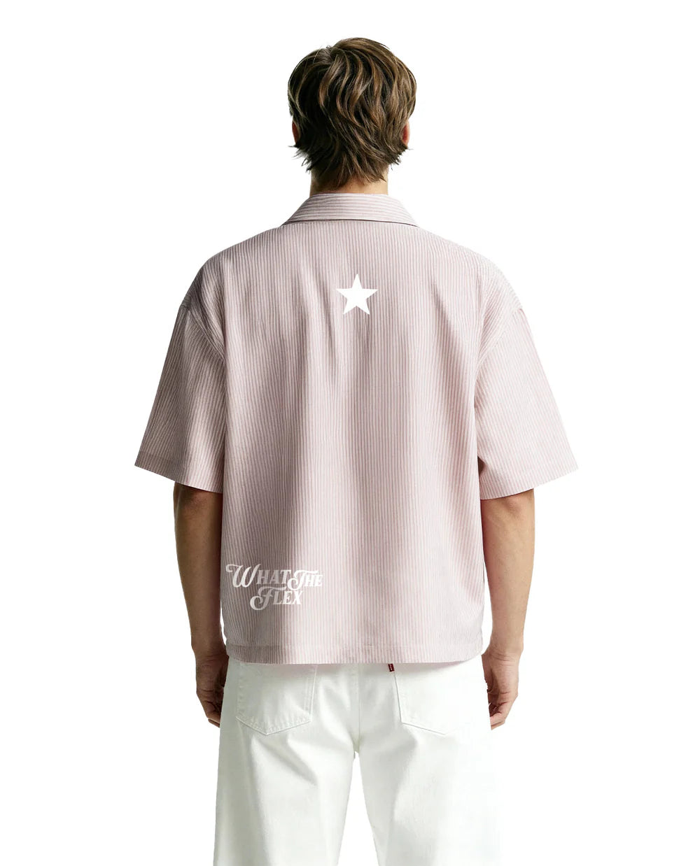Drip Desi's Pink Striped Oversized Shirt with Greatest Print – Premium Streetwear Shirt