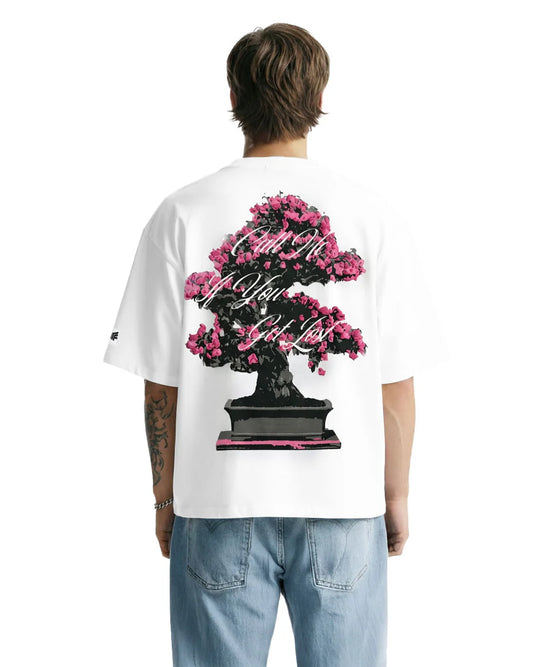 Drip Desi's Can't Fix You I'm Lost Oversized White T-Shirt – Floral Graphic Streetwear Tee