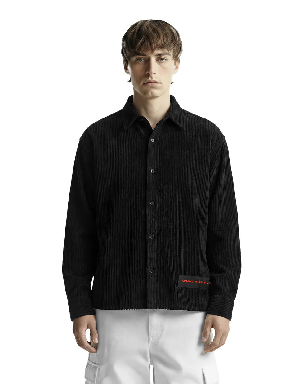Drip Desi’s Black Ribbed Oversized Shirt – Premium Textured Streetwear Shirt