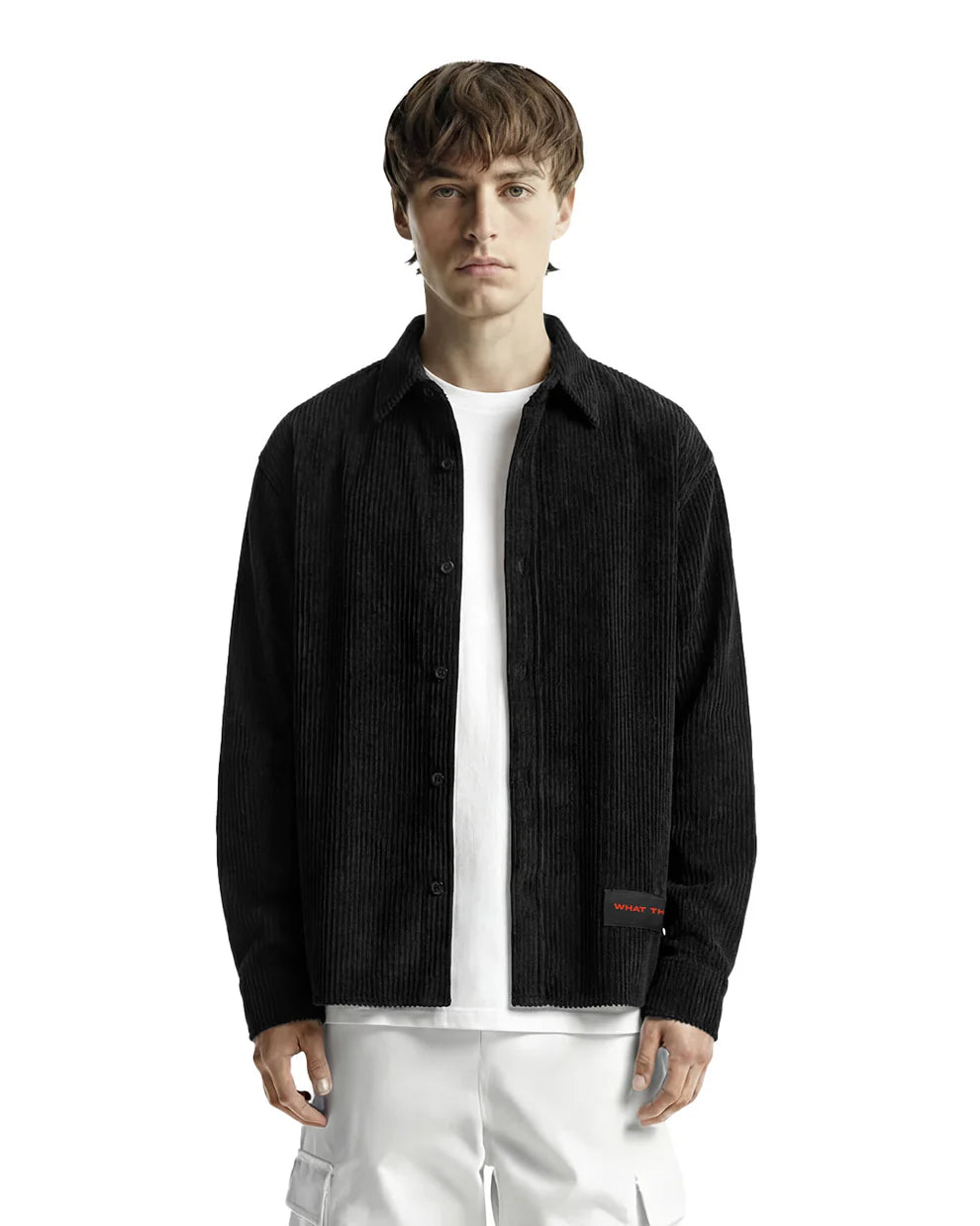 Drip Desi’s Black Ribbed Oversized Shirt – Premium Textured Streetwear Shirt