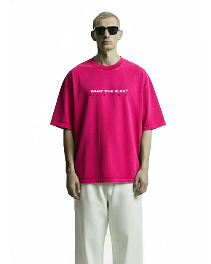 Drip Desi's Wanted Pink Washed Oversized T-Shirt