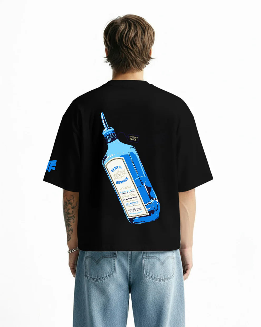 Drip Desi's Still Standing Straight Oversized Black T-Shirt – Graphic Streetwear Tee