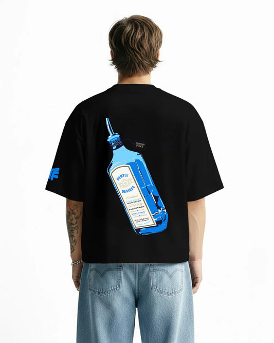 Drip Desi's Still Standing Straight Oversized Black T-Shirt – Graphic Streetwear Tee