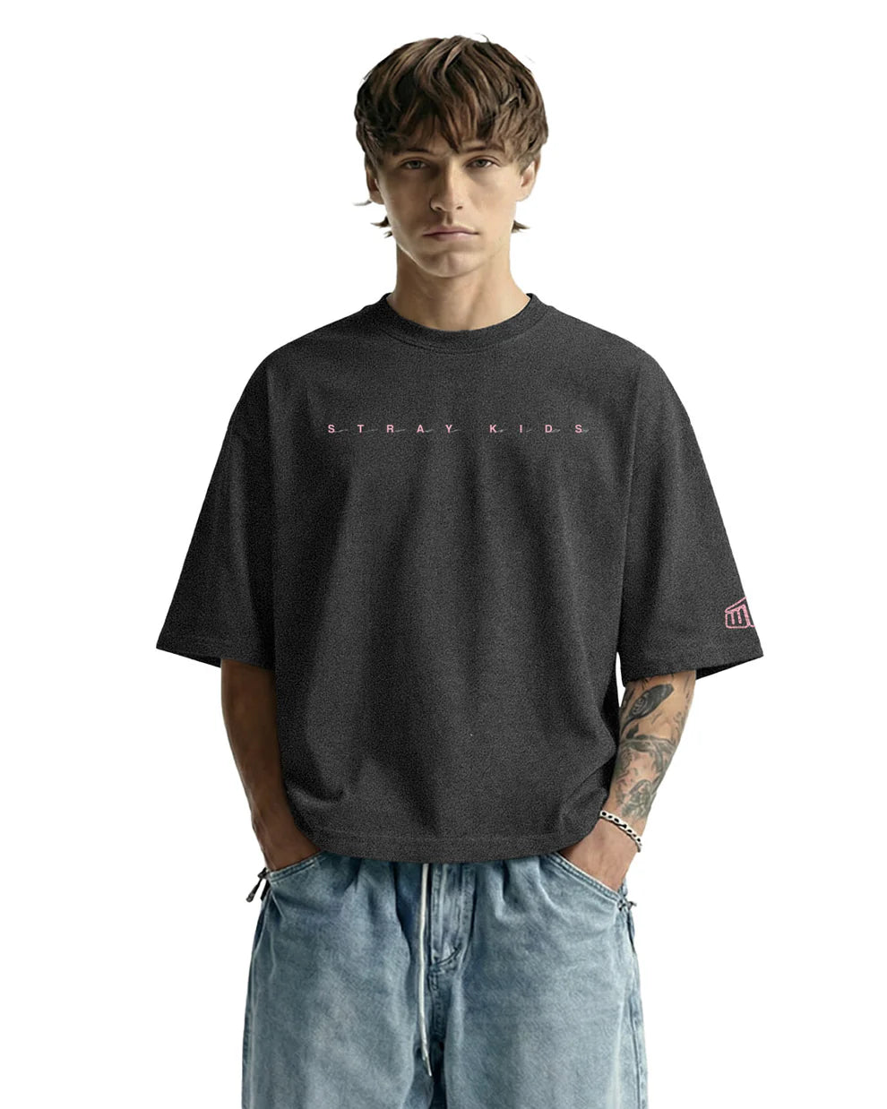 Drip Desi's Stray Kids Dark Graphic Oversized T-Shirt