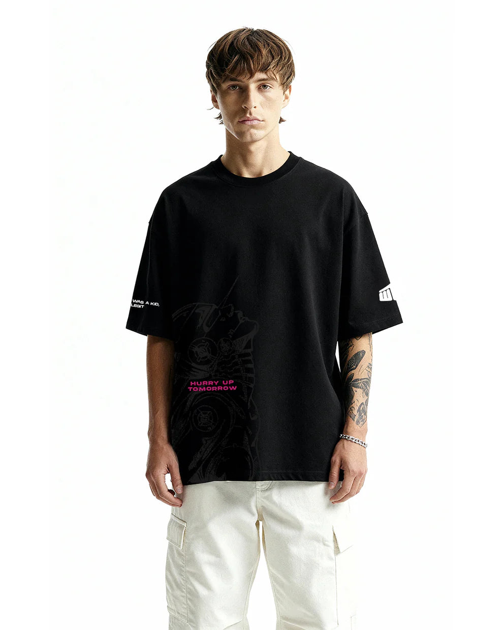 Drip Desi's Timeless Graphic Black Oversized T-Shirt