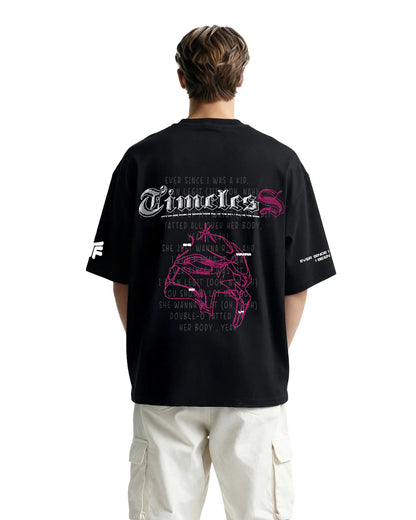 Drip Desi's Timeless Graphic Black Oversized T-Shirt