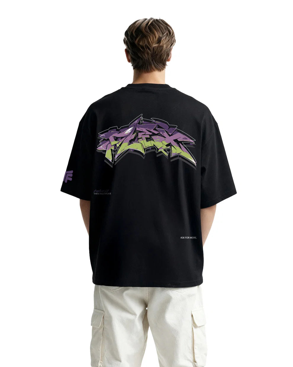 Drip Desi's Undoubted Graphic Black Oversized T-Shirt