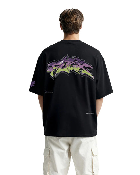 Drip Desi's Undoubted Graphic Black Oversized T-Shirt